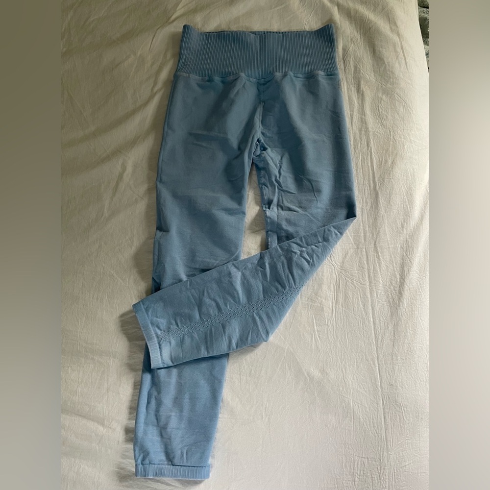 Free People Movement Light Blue Ribbed Leggings
